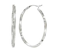 Paar Creolen JOBO, silber (silber 925), Ohrringe, Damen, Silber 925 (Sterlingsilber), oval 925 Silber (44177915-0) silber 925