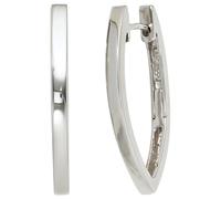 Paar Creolen JOBO, silber (silber 925), Ohrringe, Damen, Silber 925 (Sterlingsilber), oval 925 Silber (61828936-0) silber 925