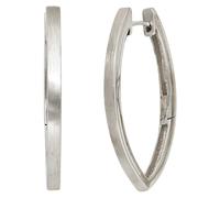 Paar Creolen JOBO, silber (silber 925), Ohrringe, Damen, Silber 925 (Sterlingsilber), oval 925 Silber (92207424-0) silber 925