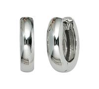 Paar Creolen JOBO, weiß (weißgold 585), Ohrringe, Damen, 11,9mm, Weißgold 585, rund 585 Weißgold (67575624-0) weißgold 585