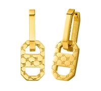 Paar Creolen JOOP "2035137", gold (gelbgoldfarben), Ohrringe, Damen, Edelstahl, Paar Creolen, Einhänger abnehmbar (16049746-0)
