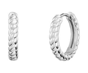 Paar Creolen JULIE JULSEN "925/- Sterling Silber rhodiniert 15mm", silber, Ohrringe, Damen, one-size, Silber 925 (Sterlingsilber) (81812863-0) silber