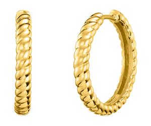 Paar Creolen JULIE JULSEN "925/- Sterling Silber vergoldet 20mm", gold, Ohrringe, Damen, one-size, Silber 925 (Sterlingsilber) (92677302-0) gold