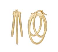 Paar Creolen LADY, gold (gelbgold 375), Ohrringe, Damen (96734342-0) gelbgold 375