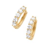 Paar Creolen LADY, gold (gelbgold 375), Ohrringe, Damen, Diamanten (21412157-0) gelbgold 375