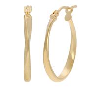 Paar Creolen LADY, gold (gelbgold 375), Ohrringe, Damen, Metall (151526-0) gelbgold 375