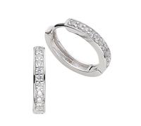 Paar Creolen SMART JEWEL "mit Zirkonia Steinen, Silber 925" Ohrringe Gr. Silber 925 (Sterlingsilber), silberfarben (silber) Damen Creolen (63877015-0)