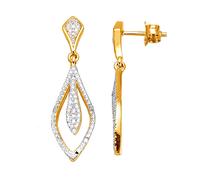 Paar Creolen LADY, silber (silber vergoldet 925), Ohrringe, Damen, Diamanten (44701531-0) silber vergoldet 925