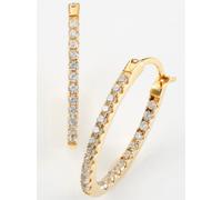 Paar Creolen LADY, silber (silber vergoldet 925), Ohrringe, Damen, Silber 925 (Sterlingsilber) (52556143-0) silber vergoldet 925