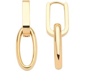 Paar Creolen LEONARDO "Ohrringe Mathilde", gold (gelbgoldfarben), Ohrringe, Damen, Edelstahl, Einhänger abnehmbar (37856933-0) gelbgoldfarben