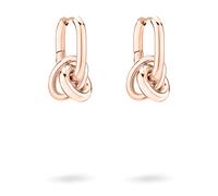 Paar Creolen LIEBESKIND BERLIN "Schmuck Geschenk Edelstahl Ohrringe Modern Knot", rosa (roségoldfarben), Ohrringe, Damen, Edelstahl, Einhänger abnehmbar (98986762-0) roségoldfarben