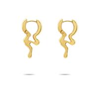 Paar Creolen LIEBESKIND BERLIN "Schmuck Geschenk Edelstahl Ohrringe The Melting Organic", gold (gelbgoldfarben), Ohrringe, Damen, Edelstahl (56444001-0) gelbgoldfarben