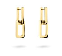 Paar Creolen LIEBESKIND BERLIN "Schmuck Geschenk Edelstahl Ohrringe The Mini Link", gold (gelbgoldfarben), Ohrringe, Damen, 10mm, Edelstahl, Paar Creolen, Einhänger abnehmbar (46749321-0)