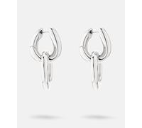 Paar Creolen LIEBESKIND BERLIN "Schmuck Geschenk Edelstahl Ohrringe The Organic", silber (silberfarben), Ohrringe, Damen, Edelstahl, Einhänger abnehmbar (56011208-0) silberfarben