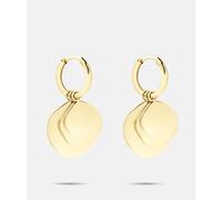 Paar Creolen LIEBESKIND BERLIN "Schmuck Geschenk Edelstahl Ohrringe The Organic Treasure", gold (gelbgoldfarben), Ohrringe, Damen, 14mm, Edelstahl, Einhänger abnehmbar (88025826-0) gelbgoldfarben