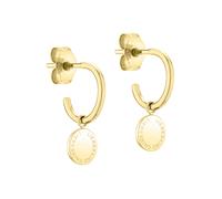 Paar Creolen LIEBESKIND BERLIN "Schmuck Geschenk Gold 375 Ohrringe Gold Collection", gold (gelbgoldfarben), Ohrringe, Damen, Gelbgold 375, Paar Creolen, Einhänger abnehmbar (24435159-0)