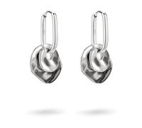 Paar Creolen LIEBESKIND BERLIN "Schmuck Geschenk Ohrringe mit 2 abnehmbaren Einhängern Organics", silberfarben, Ohrringe, Damen, Edelstahl (64996565-0) silberfarben