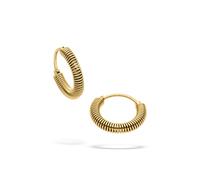 Paar Creolen LIEBESKIND BERLIN "Twist", gelbgoldfarben, Ohrringe, Damen, Edelstahl (47474556-0) gelbgoldfarben