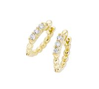 Paar Creolen LUIGI MERANO "in Kugel-Design mit Zirkonia, Gold 375", gold, Ohrringe, Damen, Gelbgold 375 (92224801-0) gold