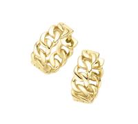 Paar Creolen LUIGI MERANO "in Panzerketten-Optik, Gold 375", gold, Ohrringe, Damen, Gelbgold 375 (43246935-0) gold