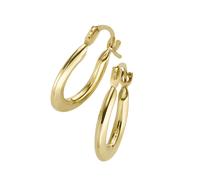 Paar Creolen LUIGI MERANO "kantig, glänzend, Gold 585", gold, Ohrringe, Damen, Gelbgold 585 (24637157-0) gold