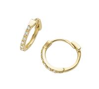 Paar Creolen LUIGI MERANO "mit Zirkonia, Gold 375", gold, Ohrringe, Damen, Gelbgold 375 (94897347-0) gold