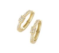 Paar Creolen LUIGI MERANO "mit Zirkonia, Gold 375", gold, Ohrringe, Damen, Gelbgold 375 (96848651-0) gold