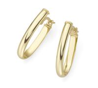 Paar Creolen LUIGI MERANO "ovale Form, glänzend, Gold 375", gold, Ohrringe, Damen, Gelbgold 375 (45568536-0) gold