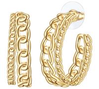 Paar Creolen LULU & JANE "Set: AV176", gelbgold, Ohrringe, Damen, 27,8 (23157119-0) gelbgold