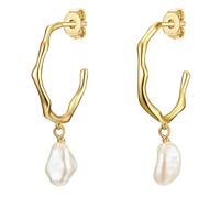 Paar Creolen LULU & JANE "Set: AV204", gelbgold, Ohrringe, Damen, 28,4, Messing (77916655-0) gelbgold