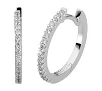 Paar Creolen LYOMI "585/- Weißgold 32 synth. Diam. 0,21ct.", weiß, weiß, Ohrringe, Damen, one-size, 0,21 VS = sehr kleine Einschlüsse, Gold, Paar Creolen (25203353-0)