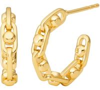 Paar Creolen MICHAEL KORS "Schmuck Geschenk Silber 925 Ohrringe PREMIUM", gold (gelbgoldfarben), Ohrringe, Damen, 18,6mm, Silber 925 (Sterlingsilber) (94873941-0) gelbgoldfarben