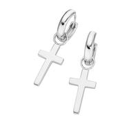 Paar Creolen "mit Behang Kreuz, Silber 925", silber, GIORGIO MARTELLO MILANO, Ohrringe, Herren, Silber 925 (Sterlingsilber) (77549116-0) silber