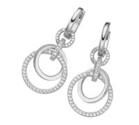 Paar Creolen "mit Behang Ringe, Silber 925", weiß, GIORGIO MARTELLO MILANO, Ohrringe, Damen, Silber 925 (Sterlingsilber) (35283332-0) weiß