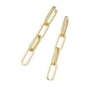 Paar Creolen "mit Behang, weiße Zirkonia, gelb vergoldet, Silber 925", gold, GIORGIO MARTELLO MILANO, Ohrringe, Damen, Silber 925 (Sterlingsilber) (72685204-0) gold