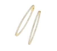 Paar Creolen "mit funkelnden Zirkonia Steinen, gelb vergoldet, Silber 925", gold, GIORGIO MARTELLO MILANO, Ohrringe, Damen, Silber 925 (Sterlingsilber) (53711943-0) gold