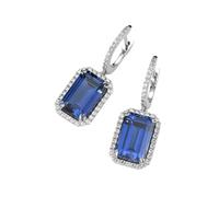 Paar Creolen "mit Ziersteinen, Silber 925", blau, GIORGIO MARTELLO MILANO, Ohrringe, Damen, Silber 925 (Sterlingsilber) (95698109-0) blau