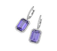 Paar Creolen "mit Ziersteinen, Silber 925", lila, GIORGIO MARTELLO MILANO, Ohrringe, Damen, Silber 925 (Sterlingsilber) (58177346-0) lila