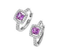 Paar Creolen "mit Ziersteinen, Silber 925", pink, GIORGIO MARTELLO MILANO, Ohrringe, Damen, Silber 925 (Sterlingsilber) (24270702-0) pink