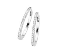 Paar Creolen "mit Zirkonia, Silber 925", weiß, GIORGIO MARTELLO MILANO, Ohrringe, Damen, Silber 925 (Sterlingsilber) (23807518-0) weiß