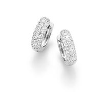 Paar Creolen "mit Zirkonia Steinen, Silber 925", silber, GIORGIO MARTELLO MILANO, Ohrringe, Damen, Silber 925 (Sterlingsilber) (82770667-0) silber