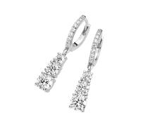 Paar Creolen "mit Zirkonia und Behang, Silber 925", weiß, GIORGIO MARTELLO MILANO, Ohrringe, Damen, Silber 925 (Sterlingsilber) (37814338-0) weiß