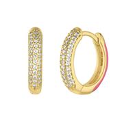 Paar Creolen NOELANI "2036062", gold (goldfarben, kristallweiß, kristallweiß), Ohrringe, Damen, Silber 925 (Sterlingsilber), mit Zirkonia (synth.) (63867601-0) goldfarben, kristallweiß, kristallweiß