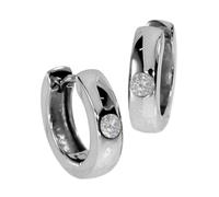 Paar Creolen OSTSEE-SCHMUCK "Ostsee-Schmuck Creole Alessia Creole Alessia", weiß, Ohrringe, Damen, 15 x 4mm, Silber 925 (Sterlingsilber) (37925420-0) weiß