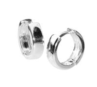 Paar Creolen OSTSEE-SCHMUCK "Ostsee-Schmuck Creole Babsi 14.40 Creole Babsi 14.40", weiß, Ohrringe, Damen, 14 x 4,0mm, Silber 925 (Sterlingsilber) (92836763-0) weiß