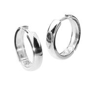 Paar Creolen OSTSEE-SCHMUCK "Ostsee-Schmuck Creole Babsi 18.40 Creole Babsi 18.40", weiß, Ohrringe, Damen, 18 x 4,0mm, Silber 925 (Sterlingsilber) (50614836-0) weiß