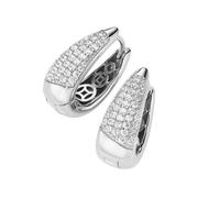 Paar Creolen "ovale Form, mit Zirkonia, Silber 925", silber, GIORGIO MARTELLO MILANO, Ohrringe, Damen, Silber 925 (Sterlingsilber) (14209340-0) silber