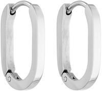 Paar Creolen PURELEI "Schmuck Geschenk Charming Ohrringe", silber (edelstahlfarben), Ohrringe, Damen, Edelstahl, Paar Creolen (10923766-0)