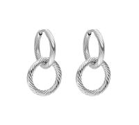 Paar Creolen PURELEI "Schmuck Geschenk Kii Elua, abnehmbare Einhänger", silber (edelstahlfarben), Ohrringe, Damen, 15mm, Edelstahl, Einhänger abnehmbar (24954664-0) edelstahlfarben