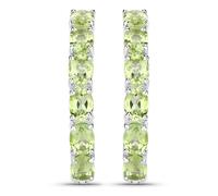 Paar Creolen RAFAELA DONATA "Set: K100", silber, grün, Ohrringe, Damen, 21,3, aus Sterling Silber (11499025-0) silber, grün